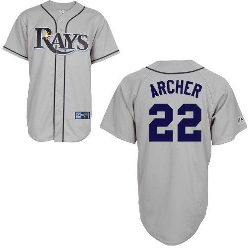 Chris Archer #22 mlb Jersey-Tampa Bay Rays Women's Authentic Road Gray Cool Base Baseball Jersey